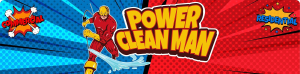 Power Clean Man - Logo